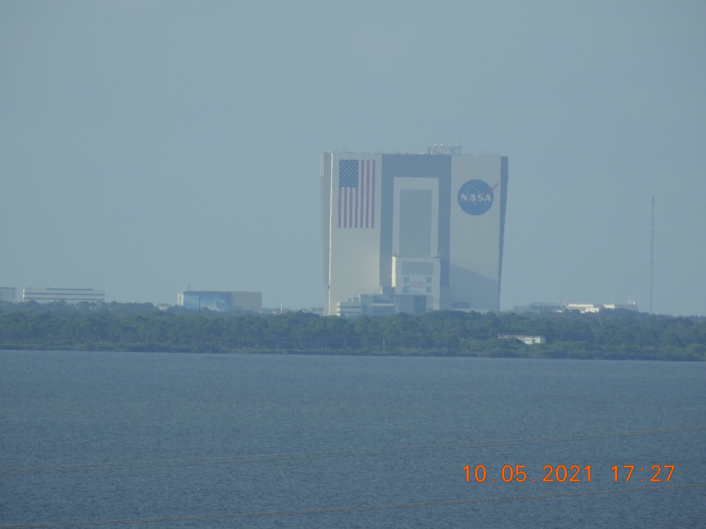 船上看到的美国航天发射中心
