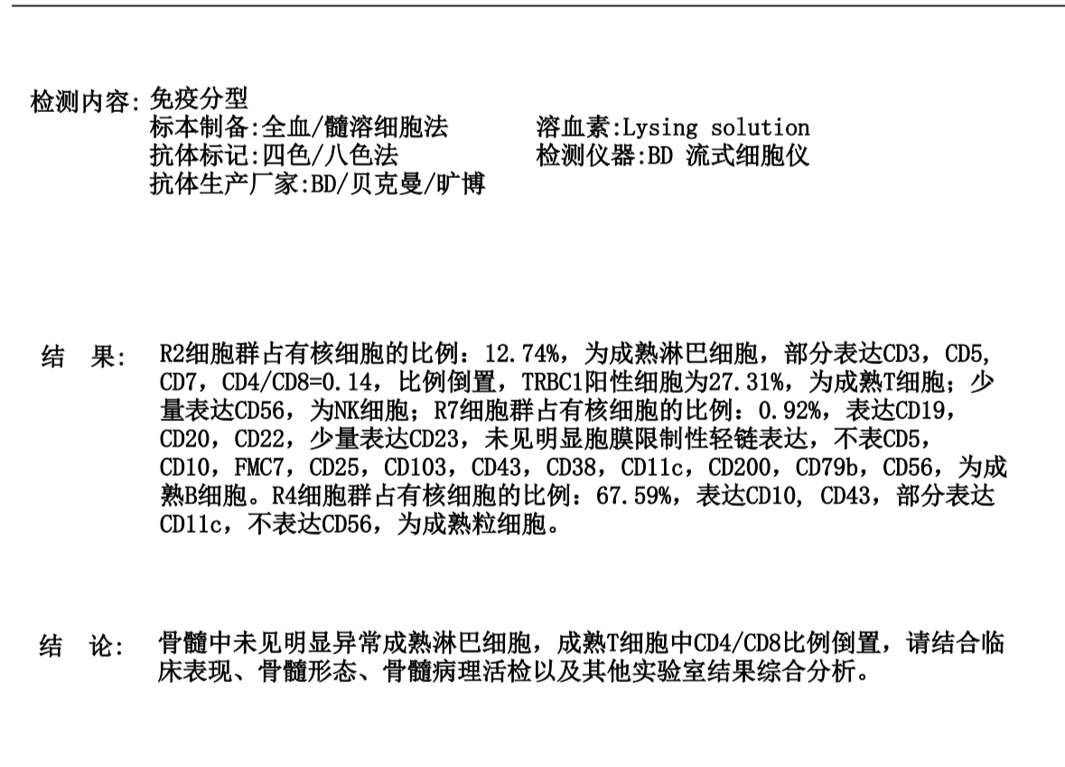 24年骨髓流式细胞检查